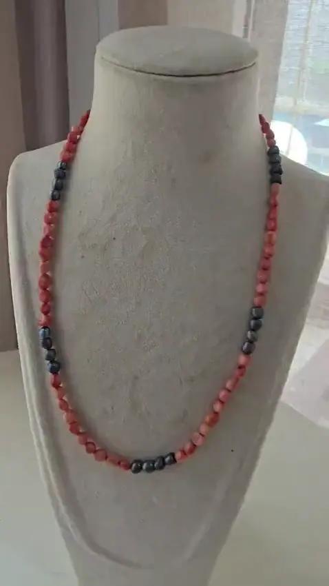 Collier Corail et Perles de Tahiti - Colliers