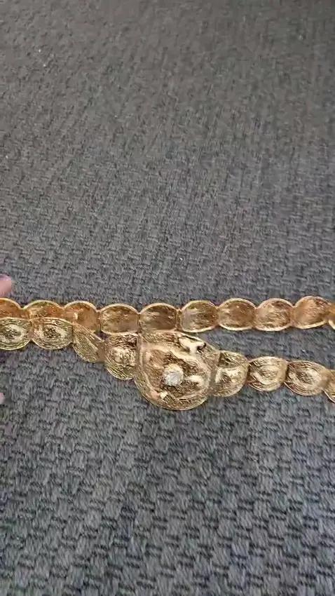 Mdama/ Ceinture en Argent 150g Plaqué Or - Bijoux