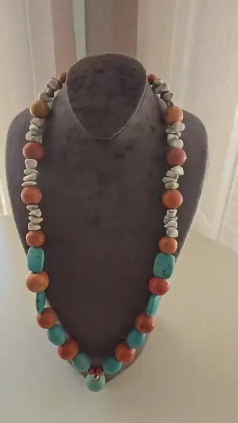 Collier Corail et Turquoise - Colliers