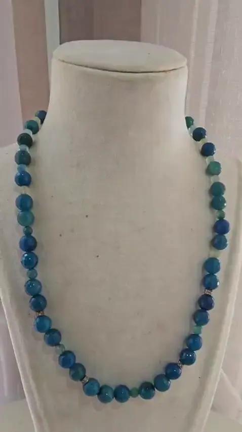 Collier Agate Bleu - Colliers