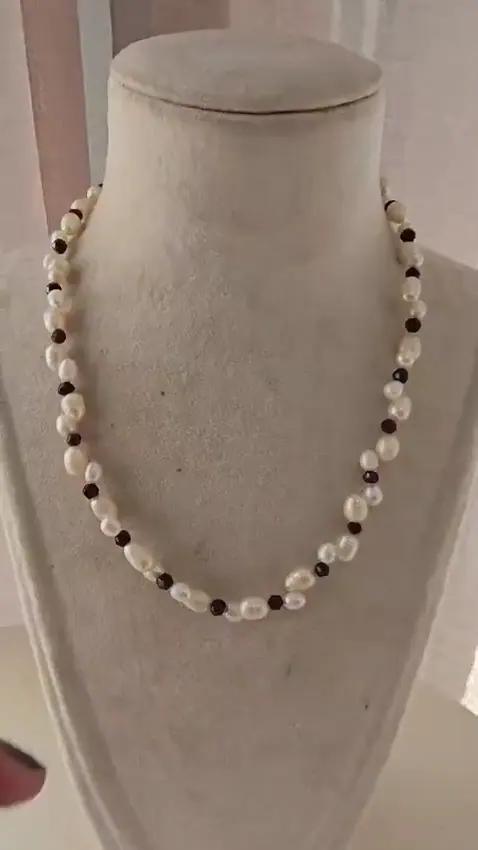 Collier Grenat et Perle - Colliers