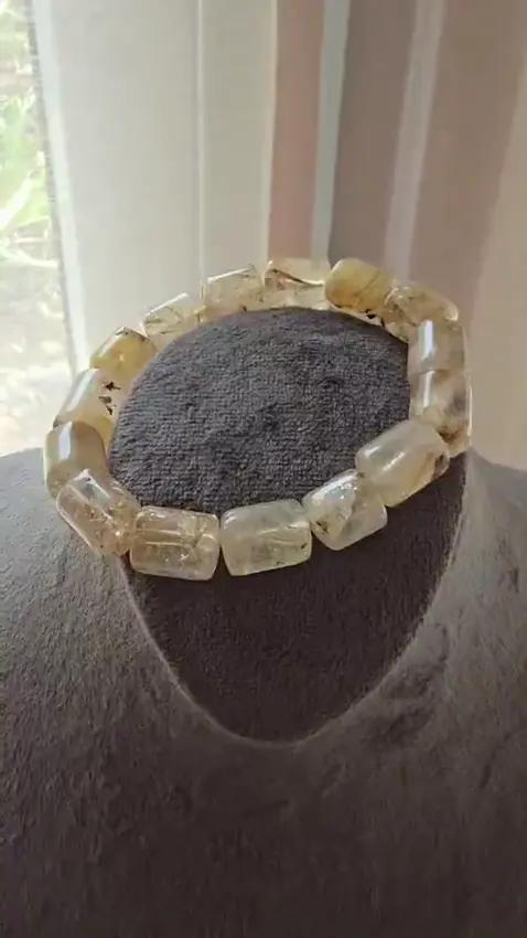 Bracelet Quartz Rutilé Doré - Bracelets