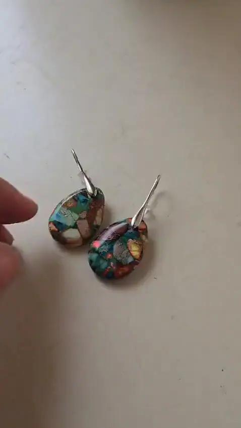 Boucles Pierres Multicolores - Boucles d’oreilles