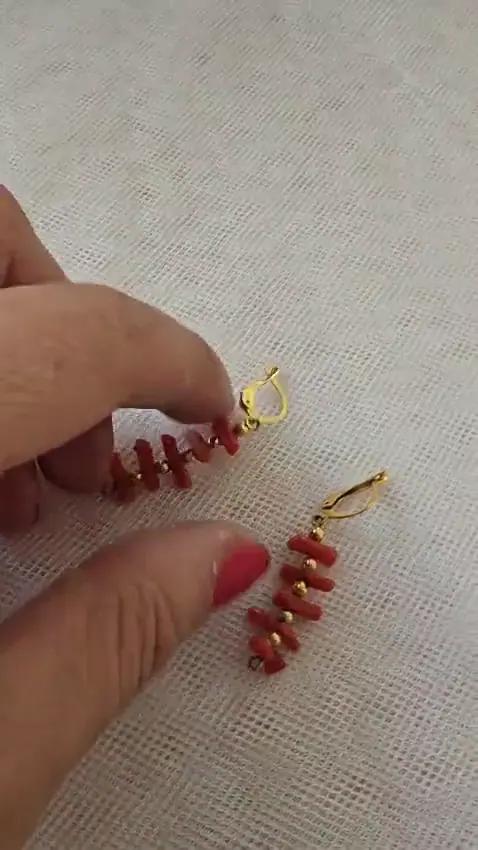 Boucles d'Oreilles Corail - Boucles d’oreilles