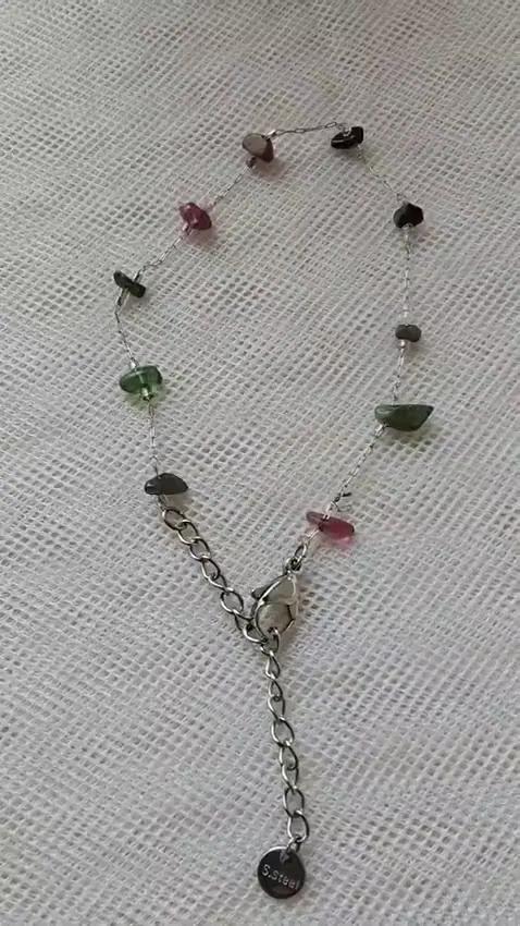 Gourmette Jade et Grenat - Bracelets