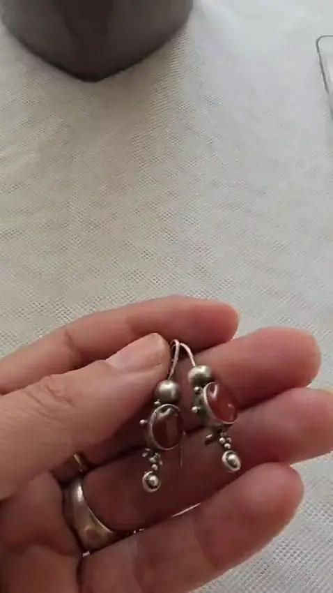 Boucles Agate et Argent - Boucles d’oreilles
