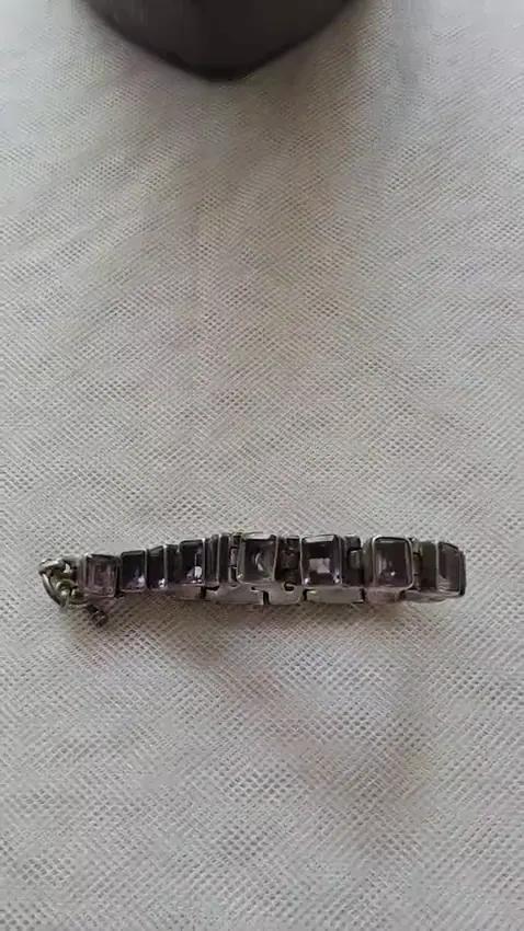 Gourmette Argent et Ametyste - Bracelets
