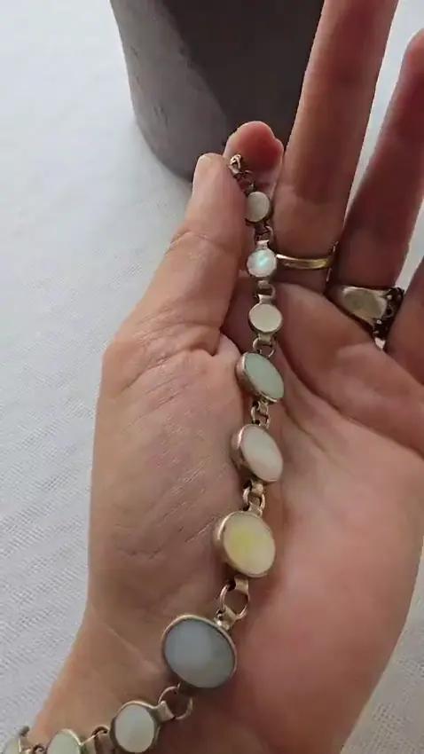Gourmette Argent et Nacre - Bracelets