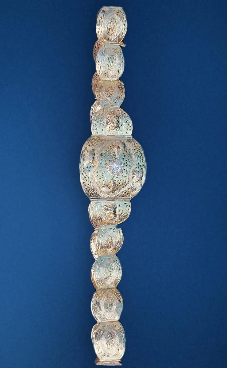 Mdama/ Ceinture en Argent 150g Plaqué Or - Bijoux
