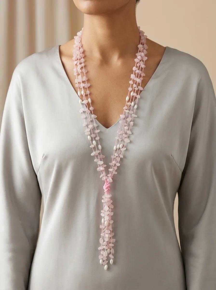 Collier Quartz Rose - Colliers