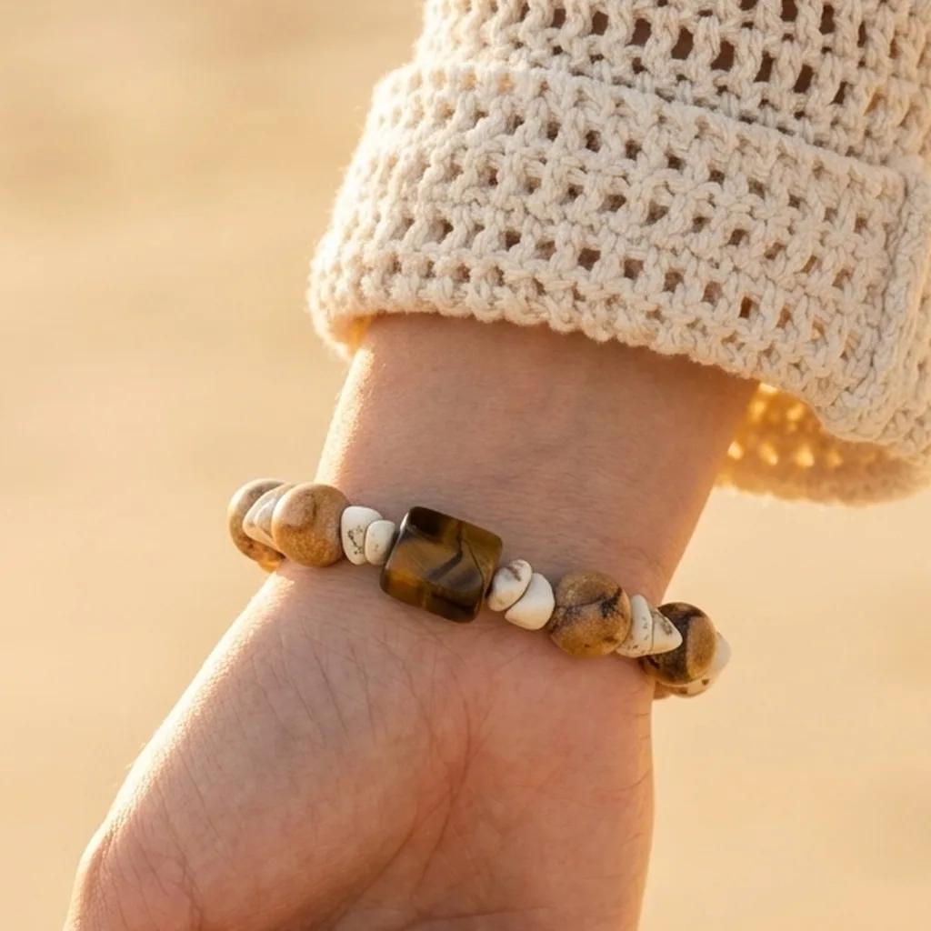 Bracelet Oeil de Tigre et Jaspe - Bracelets