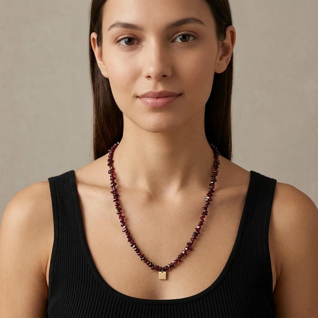 Collier Grenat - Colliers