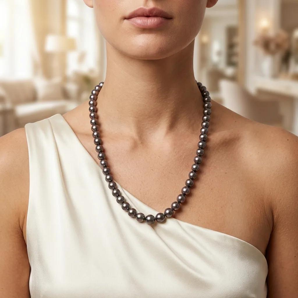 Collier Perles de Mer avec Fermoir en Or 18K
