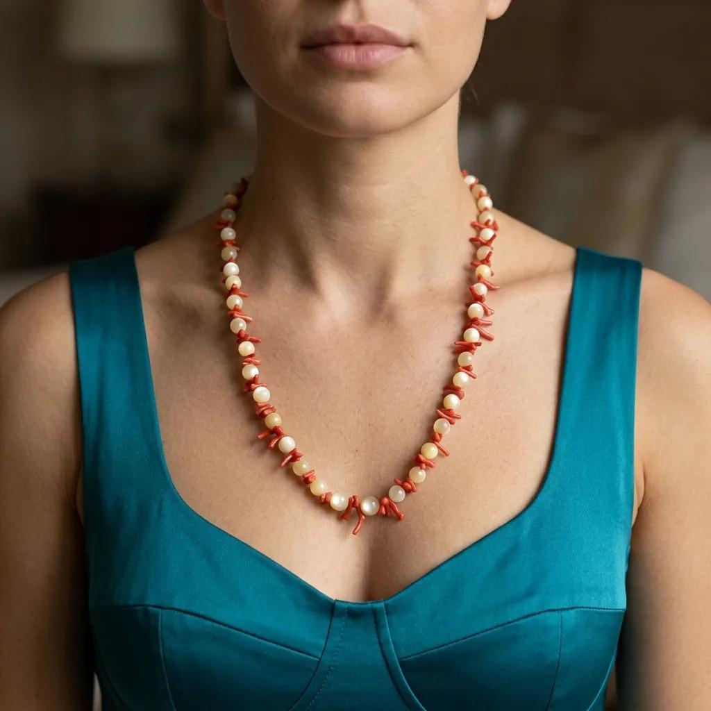 Collier Nacre et Corail - Colliers