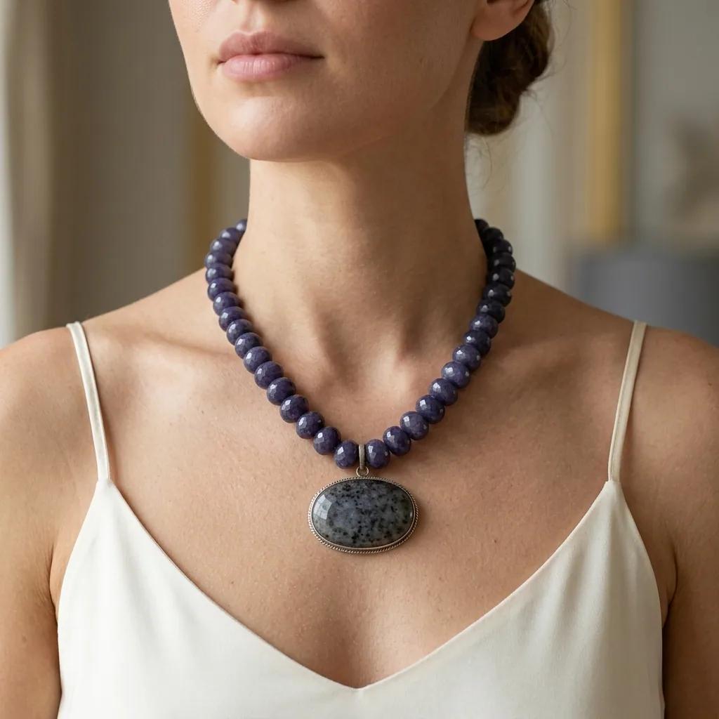 Collier Saphir et Argent - Colliers