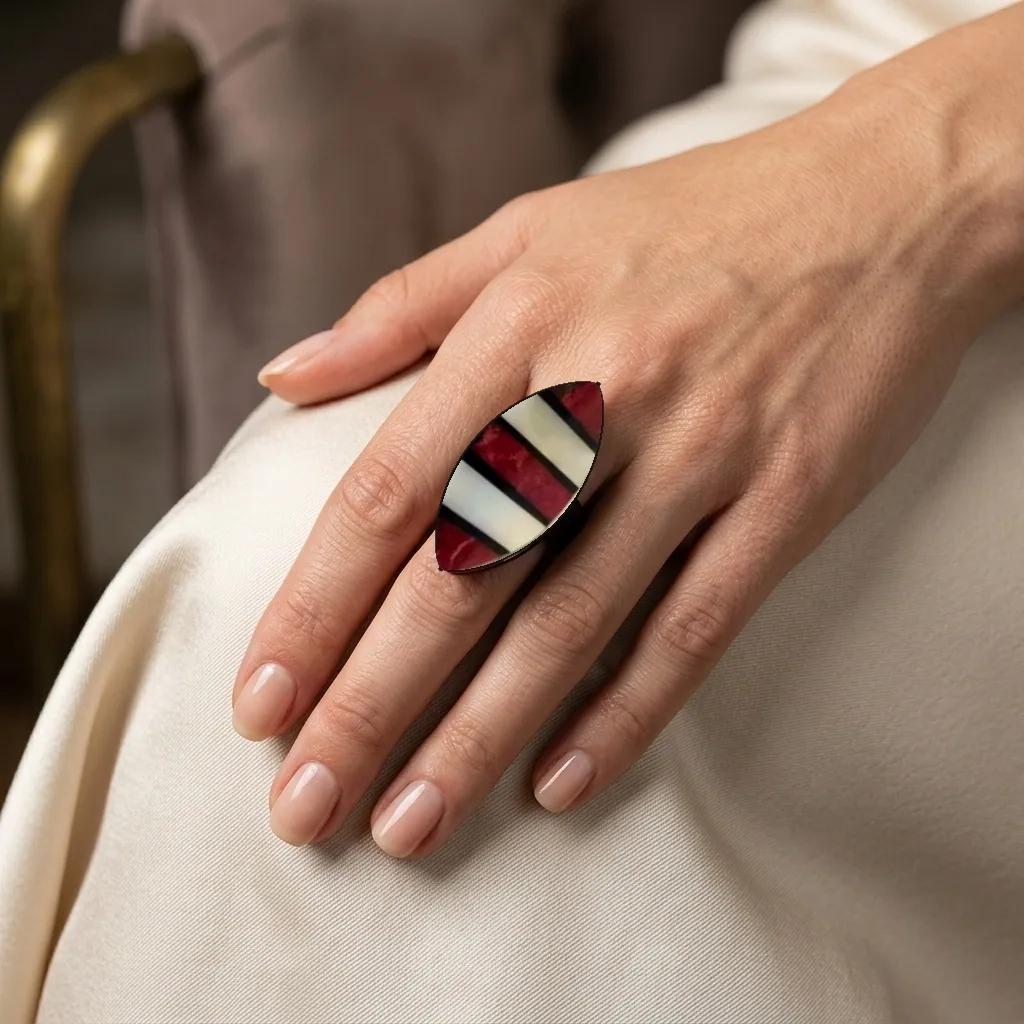 Bague Nacre et Corail - Bagues