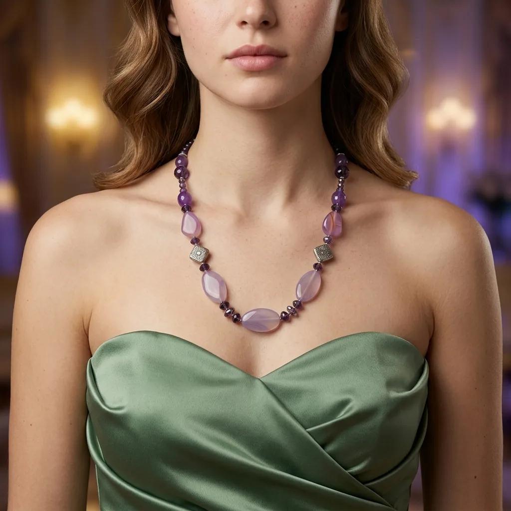 Collier Amethyste et Agate - Colliers