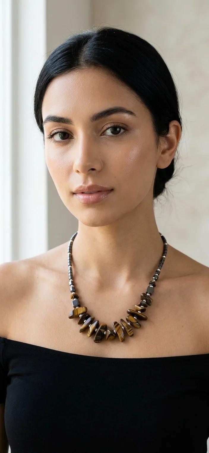 Collier Oeil de Tigre et Onyx - Colliers