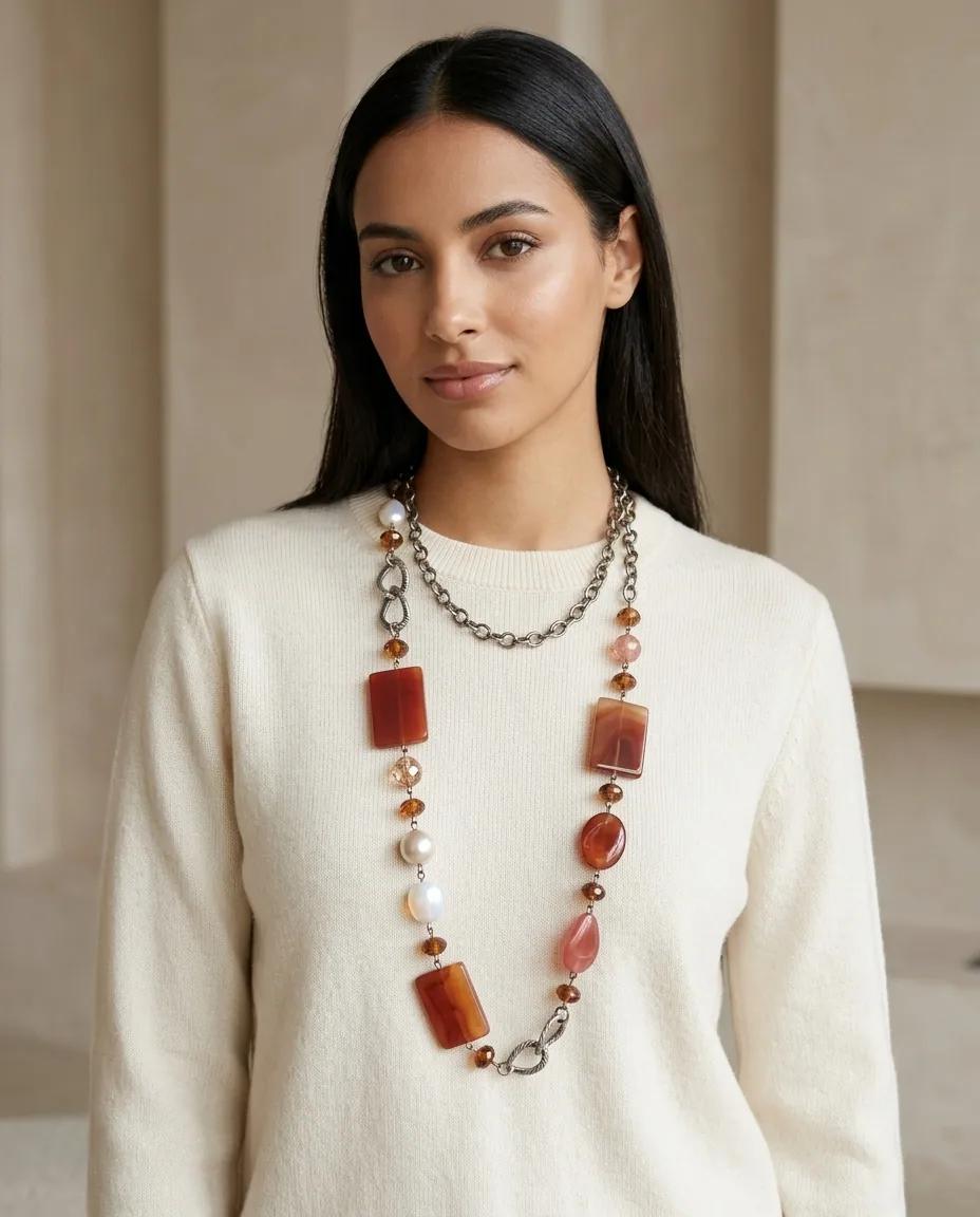 Sautoir Agate - Colliers