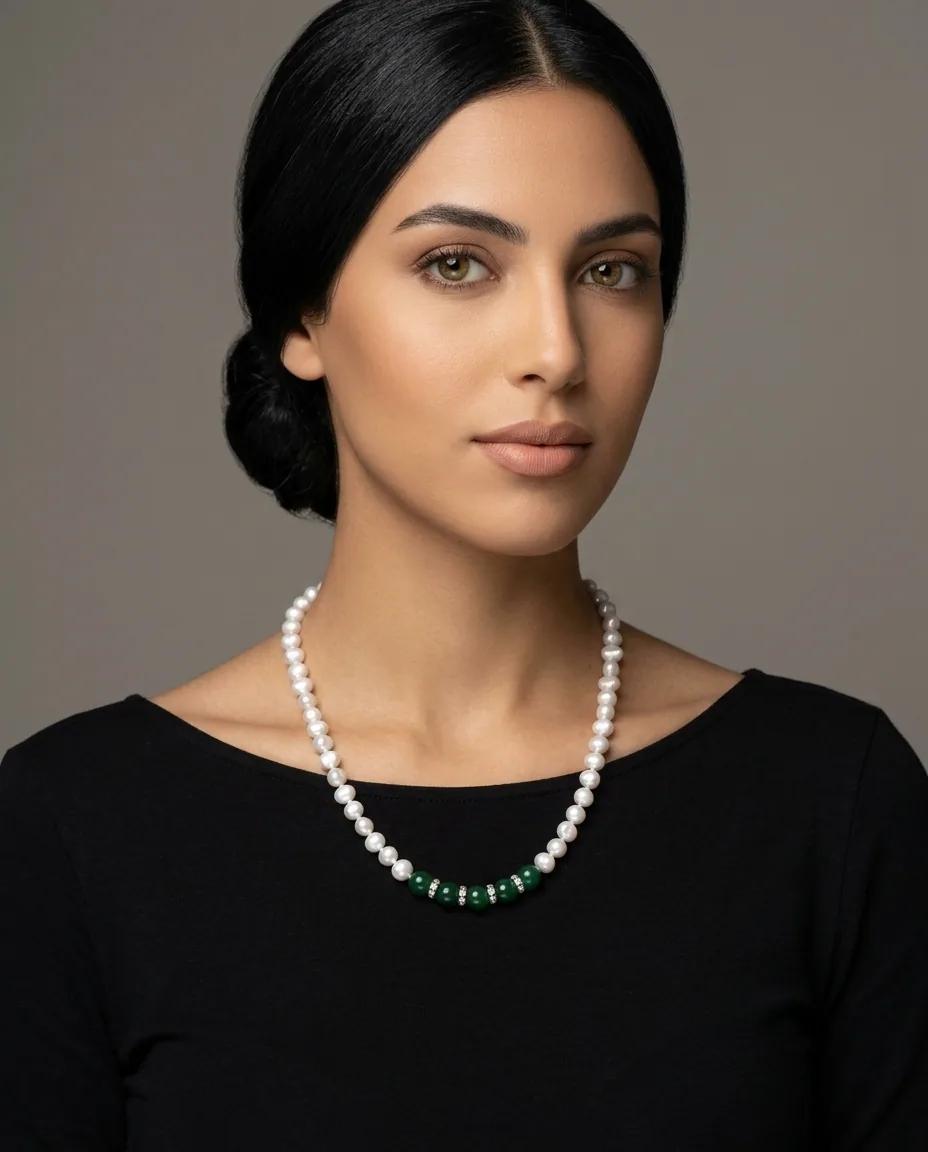 Collier Perles et Jade - Colliers