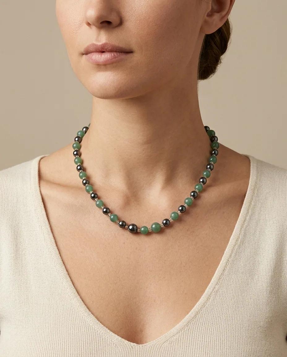 Collier Jade et Hematite - Colliers