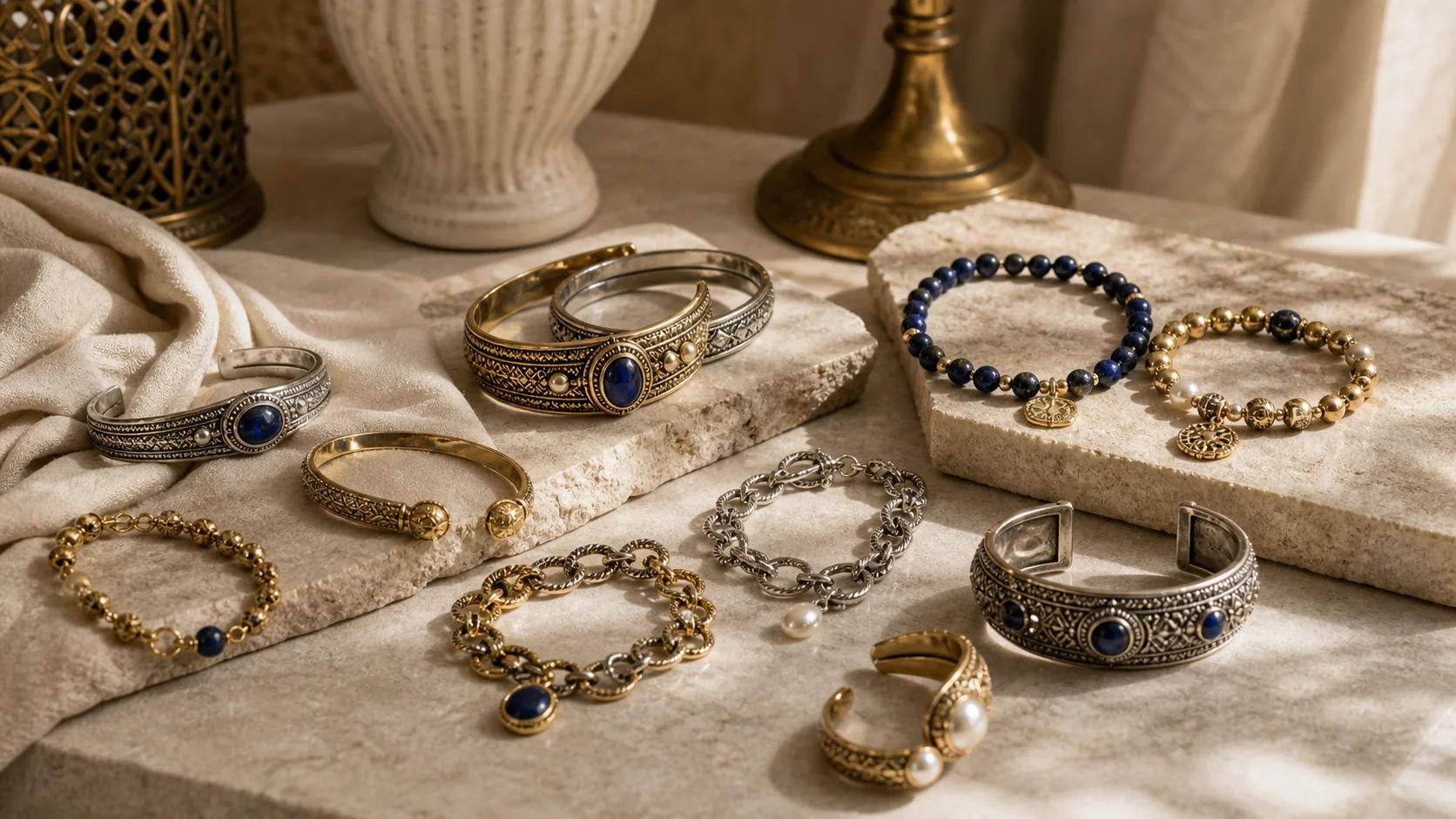 Bracelets, joncs et lignes precieuses