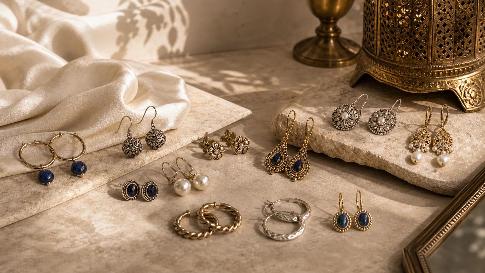 Boucles d'oreilles et creoles de caractere